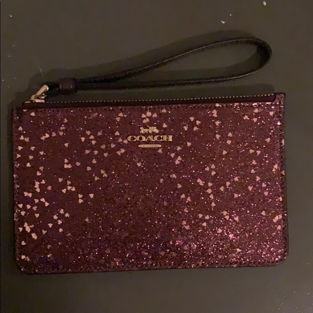 Coach glitter collection wristlet